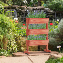 Load image into Gallery viewer, 3 Tier Wooden Vertical Raised Garden Bed Vegetable Planter Box Outdoor Indoor US