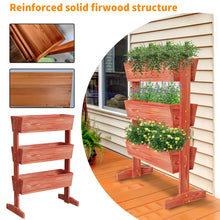 Load image into Gallery viewer, 3 Tier Wooden Vertical Raised Garden Bed Vegetable Planter Box Outdoor Indoor US