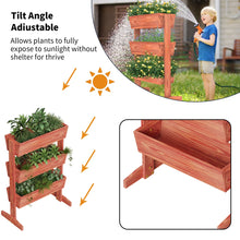 Load image into Gallery viewer, 3 Tier Wooden Vertical Raised Garden Bed Vegetable Planter Box Outdoor Indoor US