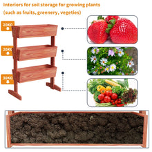 Load image into Gallery viewer, 3 Tier Wooden Vertical Raised Garden Bed Vegetable Planter Box Outdoor Indoor US