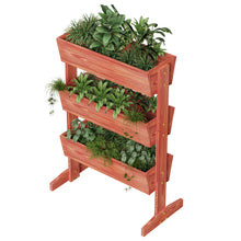 Load image into Gallery viewer, 3 Tier Wooden Vertical Raised Garden Bed Vegetable Planter Box Outdoor Indoor US