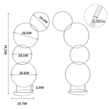 Load image into Gallery viewer, Wedding Flower Display Frame Round Arch White Metal Circle Backdrop Stand Party