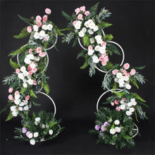 Load image into Gallery viewer, Wedding Flower Display Frame Round Arch White Metal Circle Backdrop Stand Party
