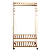 Load image into Gallery viewer, Organizer Shelves Rack Garment Clothing Shoes Storage 3 Tire Wood Lockable Wheel