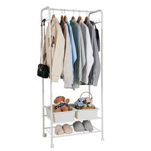 Load image into Gallery viewer, Heavy Duty Clothes Rail Storage Rack Garment Closet Organizer Shelves on Wheels
