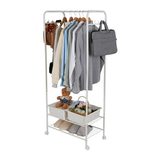 Load image into Gallery viewer, Heavy Duty Clothes Rail Storage Rack Garment Closet Organizer Shelves on Wheels