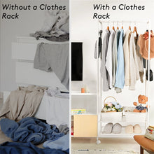 Load image into Gallery viewer, Heavy Duty Clothes Rail Storage Rack Garment Closet Organizer Shelves on Wheels