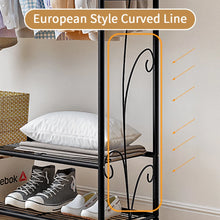 Load image into Gallery viewer, 3 Tiers Rail Wire Garment Rack Heavy Duty Coat Rack for Hanging Clothes Closet