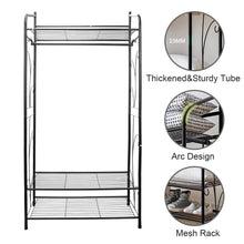 Load image into Gallery viewer, 3 Tiers Rail Wire Garment Rack Heavy Duty Coat Rack for Hanging Clothes Closet