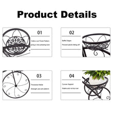 Load image into Gallery viewer, Bicycle Shape Plant Stand Wrought Iron Tricycle Planter Home Garden Patio Decor