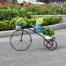 Load image into Gallery viewer, Bicycle Shape Plant Stand Wrought Iron Tricycle Planter Home Garden Patio Decor