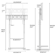 Load image into Gallery viewer, Free Standing Floor TV Stand Portable TV Mount Height Adjust 32"-100" No Drill