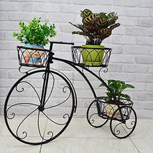 Load image into Gallery viewer, Bicycle Shape Plant Stand Wrought Iron Tricycle Planter Home Garden Patio Decor