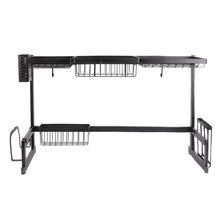 Load image into Gallery viewer, Large Over Sink Dish Drying Rack Stainless Steel Kitchen Supplies Storage Shelf