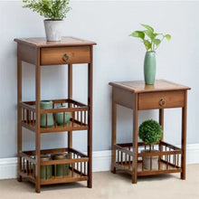 Load image into Gallery viewer, Heavy Duty 2-Tier Bamboo Side End Table Night Stand Storage Display Shelf Home