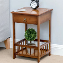 Load image into Gallery viewer, Heavy Duty 2-Tier Bamboo Side End Table Night Stand Storage Display Shelf Home