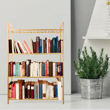 Load image into Gallery viewer, Adjustable Bathroom Kitchen Storage Bamboo 4 Shelves Floor Height Flower Stand