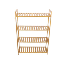 Load image into Gallery viewer, Adjustable Bathroom Kitchen Storage Bamboo 4 Shelves Floor Height Flower Stand