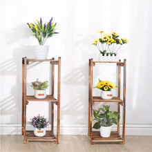 Load image into Gallery viewer, Multi Tier Wood Plant Stand Flower Pot Shelving Unit Display Rack Storage Patio