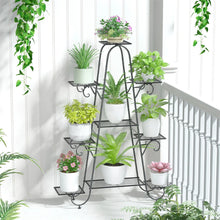 Load image into Gallery viewer, Heavy Duty Plant Stand Flower Pot Holder Corner Rack Metal Shelf Indoor Outdoor