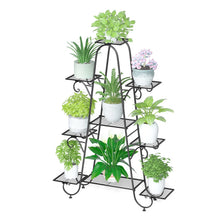 Load image into Gallery viewer, Heavy Duty Plant Stand Flower Pot Holder Corner Rack Metal Shelf Indoor Outdoor