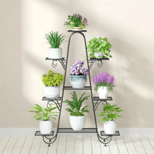 Load image into Gallery viewer, Heavy Duty Plant Stand Flower Pot Holder Corner Rack Metal Shelf Indoor Outdoor