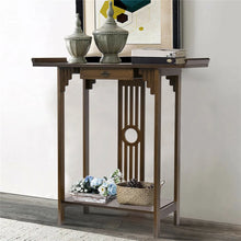 Load image into Gallery viewer, Rustic Narrow Console Table Slim Sofa Table with Storage Drawers Foyer Table