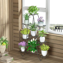 Load image into Gallery viewer, Heavy Duty Plant Stand Flower Pot Holder Corner Rack Metal Shelf Indoor Outdoor