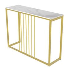 Load image into Gallery viewer, Accent Console Table Gold Metal Frame for Hallway Entryway Living Room Entrance