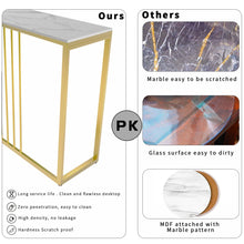 Load image into Gallery viewer, Accent Console Table Gold Metal Frame for Hallway Entryway Living Room Entrance