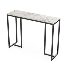 Load image into Gallery viewer, Console Table Narrow Sofa Side Table with Sintered Stone Tabletop Golden Frame