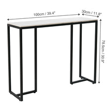 Load image into Gallery viewer, Console Table Narrow Sofa Side Table with Sintered Stone Tabletop Golden Frame
