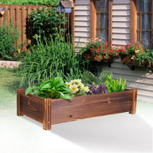 Load image into Gallery viewer, 26"x13"x6" Raised Garden Bed Outdoor Solid Wood Planter fr Vegetable/Flower/Herb