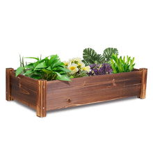 Load image into Gallery viewer, 26"x13"x6" Raised Garden Bed Outdoor Solid Wood Planter fr Vegetable/Flower/Herb
