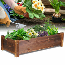 Load image into Gallery viewer, 26"x13"x6" Raised Garden Bed Outdoor Solid Wood Planter fr Vegetable/Flower/Herb