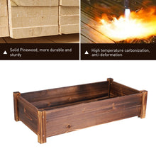 Load image into Gallery viewer, 26"x13"x6" Raised Garden Bed Outdoor Solid Wood Planter fr Vegetable/Flower/Herb