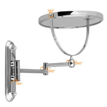 Load image into Gallery viewer, 10x Magnifying Wall Mounted Makeup Bathroom Mirror Adjustable Height Double-Side