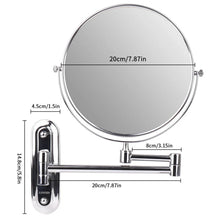 Load image into Gallery viewer, 10x Magnifying Wall Mounted Makeup Bathroom Mirror Adjustable Height Double-Side