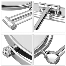 Load image into Gallery viewer, 10x Magnifying Wall Mounted Makeup Bathroom Mirror Adjustable Height Double-Side