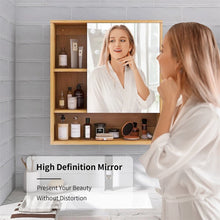 Load image into Gallery viewer, Bathroom Mirror Cabinet Wall Mounted Bamboo Space Saver Medicine Cabinet Storage