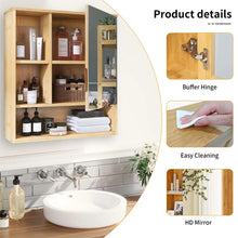 Load image into Gallery viewer, Bathroom Mirror Cabinet Wall Mounted Bamboo Space Saver Medicine Cabinet Storage