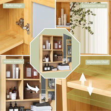 Load image into Gallery viewer, Bathroom Mirror Cabinet Wall Mounted Bamboo Space Saver Medicine Cabinet Storage
