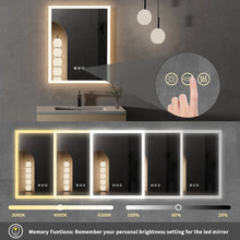 Load image into Gallery viewer, 16"x20" Led Lighted Bathroom Mirror Dimmable Wall Vanity Mirror Backlit