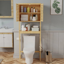 Load image into Gallery viewer, Over The Toilet Storage Cabinet Tall Bathroom Cabinet Organizer with Cupboard