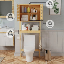 Load image into Gallery viewer, Over The Toilet Storage Cabinet Tall Bathroom Cabinet Organizer with Cupboard