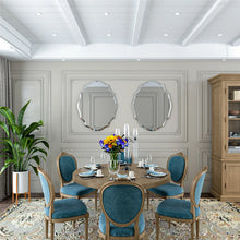 Load image into Gallery viewer, Heavy Beveled Edge Wall Mirror Bathroom Mirror Vanity Scalloped Oval Frameless
