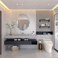 Load image into Gallery viewer, Heavy Beveled Edge Wall Mirror Bathroom Mirror Vanity Scalloped Oval Frameless