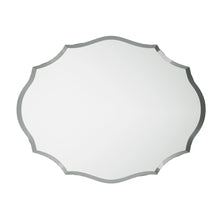 Load image into Gallery viewer, Heavy Beveled Edge Wall Mirror Bathroom Mirror Vanity Scalloped Oval Frameless