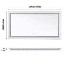 Load image into Gallery viewer, 24x48 LED Bathroom Mirror with Lights Front Backlit LED Mirror 3 Colors Memory
