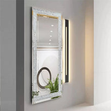 Load image into Gallery viewer, 47 x24 Crystal Crush Diamond Wall Mirror Silver Mirror Gorgeous Rectangle Mirror